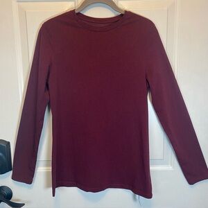 CRZ Yoga Pima Sz M Cotton Maroon Long Sleeve t shirt. Like New
